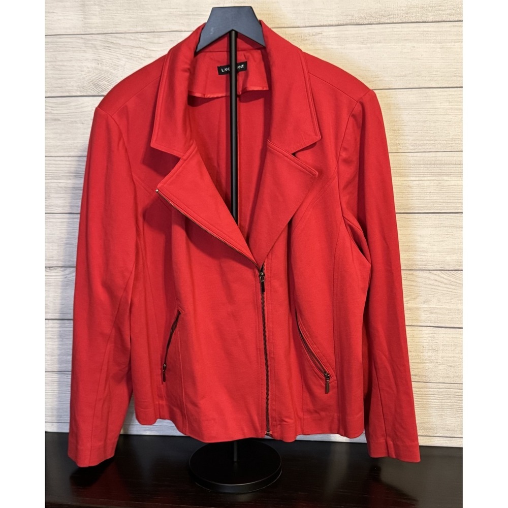 Lane Bryant Red Asymmetrical Zip Coat Women's‎ Size 28 Plus